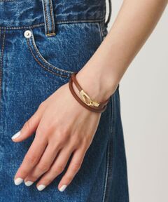 BEAUTY&YOUTH UNITED ARROWS / ビューティー&ユース ユナイテッドアローズ ブレスレット・バングル | メタル×レザーベルト ブレスレット