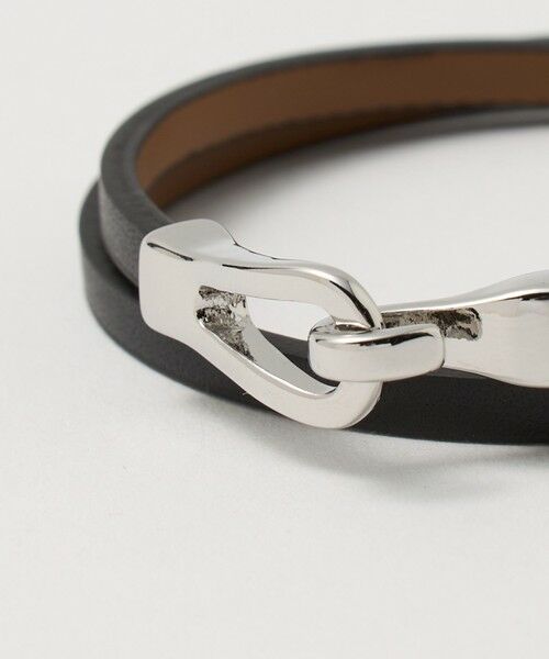 BEAUTY&YOUTH UNITED ARROWS / ビューティー&ユース ユナイテッドアローズ ブレスレット・バングル | メタル×レザーベルト ブレスレット | 詳細1