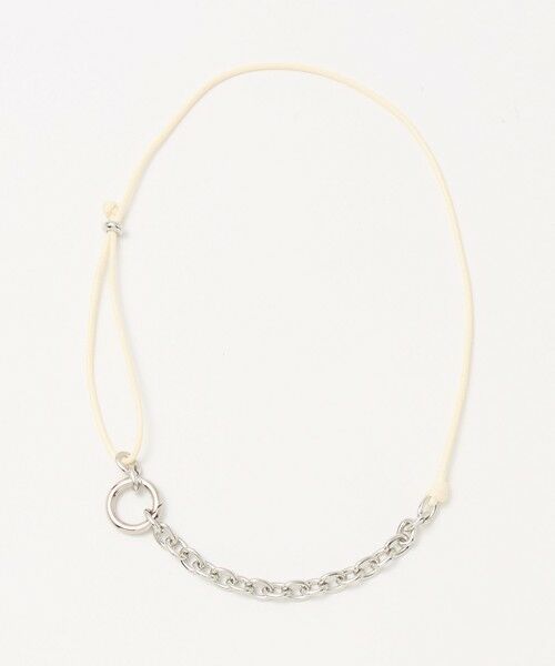 BEAUTY&YOUTH UNITED ARROWS / ビューティー&ユース ユナイテッドアローズ ネックレス・ペンダント・チョーカー | コード×メタルチェーン コンビ チョーカー ネックレス（OFF WHITE）