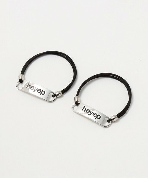 BEAUTY&YOUTH UNITED ARROWS / ビューティー&ユース ユナイテッドアローズ ヘアゴム・シュシュ | ＜heyep＞ロゴ ヘアタイ/2P（SILVER）