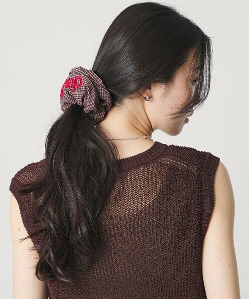 BEAUTY&YOUTH UNITED ARROWS / ビューティー&ユース ユナイテッドアローズ ヘアゴム・シュシュ | ＜heyep＞Pajama Check ロゴ シュシュ | 詳細2