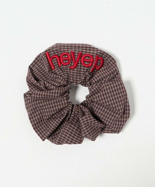 BEAUTY&YOUTH UNITED ARROWS / ビューティー&ユース ユナイテッドアローズ ヘアゴム・シュシュ | ＜heyep＞Pajama Check ロゴ シュシュ | 詳細3