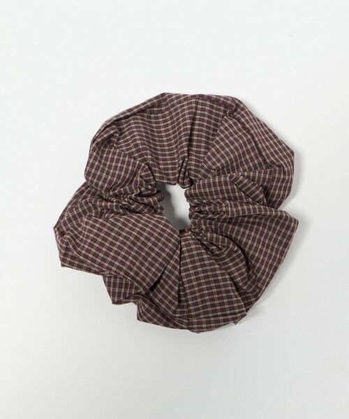 BEAUTY&YOUTH UNITED ARROWS / ビューティー&ユース ユナイテッドアローズ ヘアゴム・シュシュ | ＜heyep＞Pajama Check ロゴ シュシュ | 詳細4