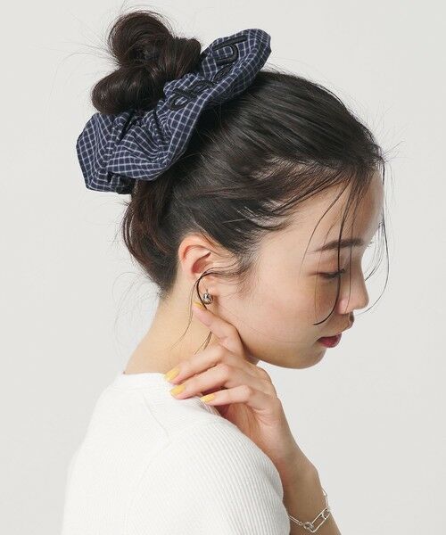 BEAUTY&YOUTH UNITED ARROWS / ビューティー&ユース ユナイテッドアローズ ヘアゴム・シュシュ | ＜heyep＞Pajama Check ロゴ シュシュ | 詳細7