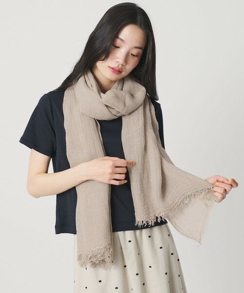 BEAUTY&YOUTH UNITED ARROWS / ビューティー&ユース ユナイテッドアローズ マフラー・ショール・スヌード・ストール | ＜Chloris＞リネン ストール | 詳細1