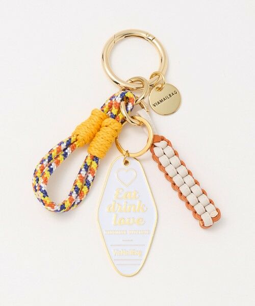 BEAUTY&YOUTH UNITED ARROWS / ビューティー&ユース ユナイテッドアローズ キーホルダー・ストラップ | ＜VIAMAILBAG＞プレート ロゴ チャーム（WHITE）