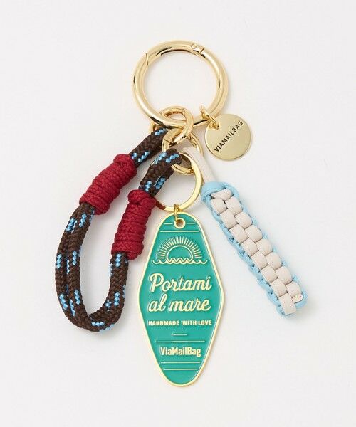 BEAUTY&YOUTH UNITED ARROWS / ビューティー&ユース ユナイテッドアローズ キーホルダー・ストラップ | ＜VIAMAILBAG＞プレート ロゴ チャーム（TURQUOISE）