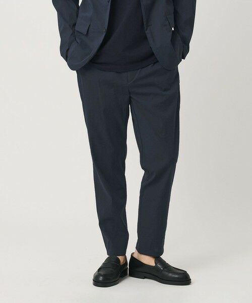 BEAUTY&YOUTH UNITED ARROWS / ビューティー&ユース ユナイテッドアローズ その他パンツ | MIXTURE ナイロン 1プリーツ テーパード パンツ NO.5 ヨコストレッチ 撥水機能 ウォッシャブル セットアップ対応（NAVY）