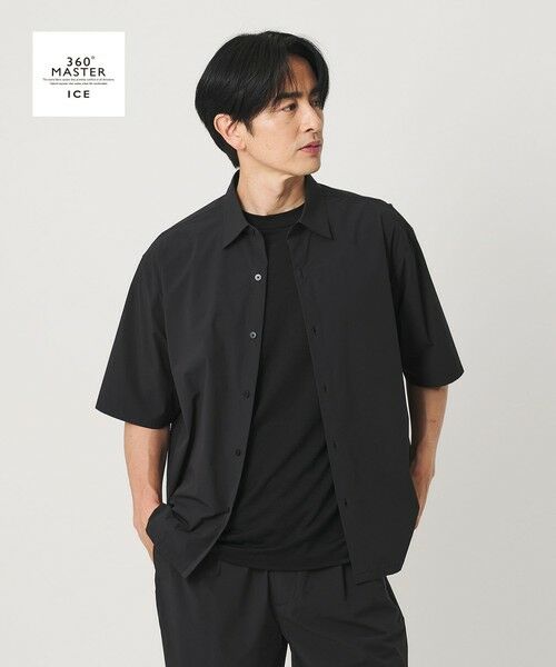 BEAUTY&YOUTH UNITED ARROWS / ビューティー&ユース ユナイテッドアローズ シャツ・ブラウス | 360°MASTER ICE ショートスリーブ シャツ セットアップ対応 接触冷感 ストレッチ 撥水 UVカット（BLACK）