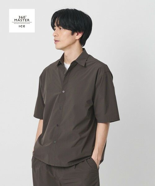 BEAUTY&YOUTH UNITED ARROWS / ビューティー&ユース ユナイテッドアローズ シャツ・ブラウス | 360°MASTER ICE ショートスリーブ シャツ セットアップ対応 接触冷感 ストレッチ 撥水 UVカット（DK.GRAY）