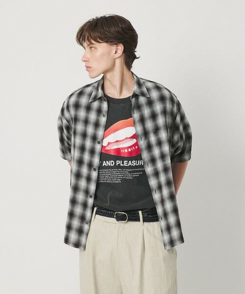 BEAUTY&YOUTH UNITED ARROWS / ビューティー&ユース ユナイテッドアローズ シャツ・ブラウス | ボイル オンブレ チェック レギュラーカラー シャツ GRANDE型 | 詳細1