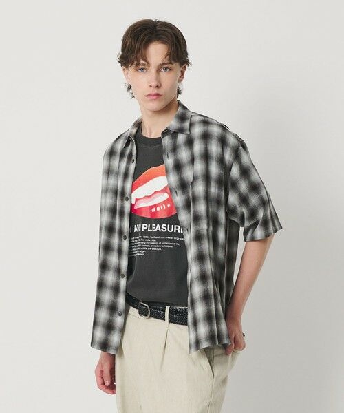 BEAUTY&YOUTH UNITED ARROWS / ビューティー&ユース ユナイテッドアローズ シャツ・ブラウス | ボイル オンブレ チェック レギュラーカラー シャツ GRANDE型 | 詳細2
