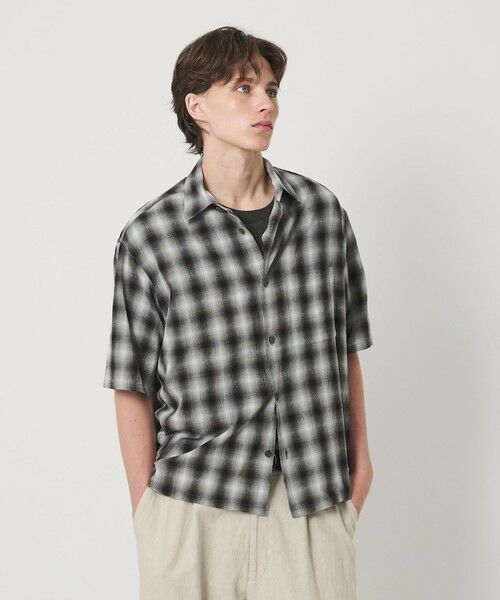 BEAUTY&YOUTH UNITED ARROWS / ビューティー&ユース ユナイテッドアローズ シャツ・ブラウス | ボイル オンブレ チェック レギュラーカラー シャツ GRANDE型 | 詳細5