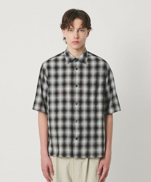 BEAUTY&YOUTH UNITED ARROWS / ビューティー&ユース ユナイテッドアローズ シャツ・ブラウス | ボイル オンブレ チェック レギュラーカラー シャツ GRANDE型 | 詳細6