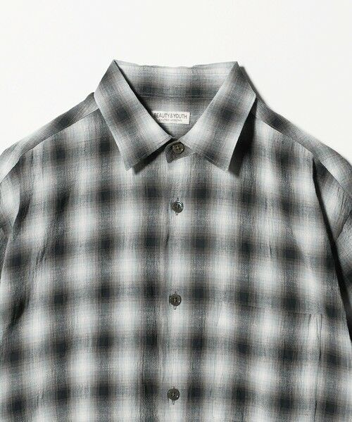 BEAUTY&YOUTH UNITED ARROWS / ビューティー&ユース ユナイテッドアローズ シャツ・ブラウス | ボイル オンブレ チェック レギュラーカラー シャツ GRANDE型 | 詳細1