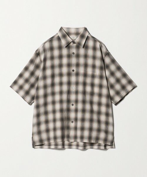 BEAUTY&YOUTH UNITED ARROWS / ビューティー&ユース ユナイテッドアローズ シャツ・ブラウス | ボイル オンブレ チェック レギュラーカラー シャツ GRANDE型（SHERBET）