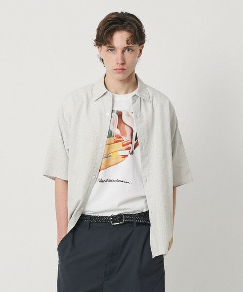 BEAUTY&YOUTH UNITED ARROWS / ビューティー&ユース ユナイテッドアローズ シャツ・ブラウス | ツイードライク テクスチャード レギュラー シャツ GRANDE型 | 詳細13