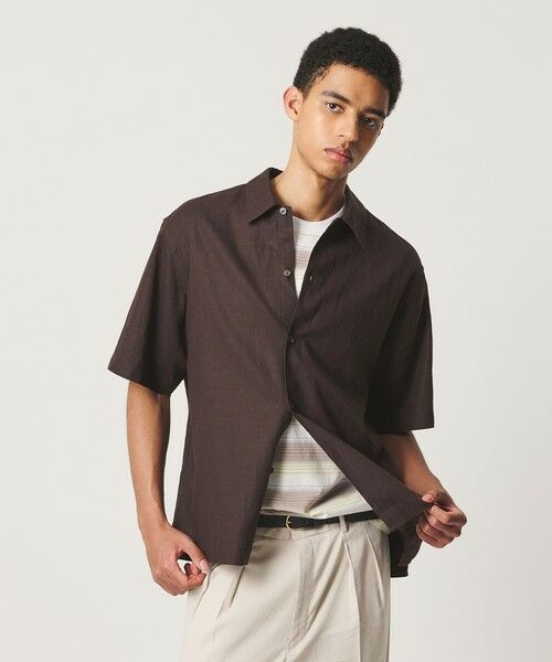 BEAUTY&YOUTH UNITED ARROWS / ビューティー&ユース ユナイテッドアローズ シャツ・ブラウス | HI-LINE シュリンク リネン ハーフ スリーブ シャツ | 詳細2