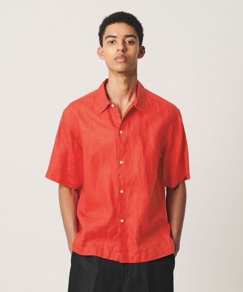 BEAUTY&YOUTH UNITED ARROWS / ビューティー&ユース ユナイテッドアローズ シャツ・ブラウス | HI-LINE シュリンク リネン ハーフ スリーブ シャツ | 詳細15