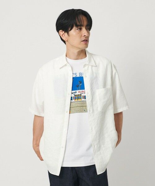 BEAUTY&YOUTH UNITED ARROWS / ビューティー&ユース ユナイテッドアローズ シャツ・ブラウス | ライト リネンタッチ レギュラーカラー シャツ FORM TAPERD型 | 詳細1
