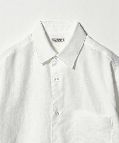 BEAUTY&YOUTH UNITED ARROWS / ビューティー&ユース ユナイテッドアローズ シャツ・ブラウス | ライト リネンタッチ キャンプカラー シャツ FORM型 | 詳細1