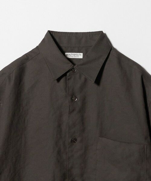 BEAUTY&YOUTH UNITED ARROWS / ビューティー&ユース ユナイテッドアローズ シャツ・ブラウス | ライト リネンタッチ キャンプカラー シャツ FORM型 | 詳細4