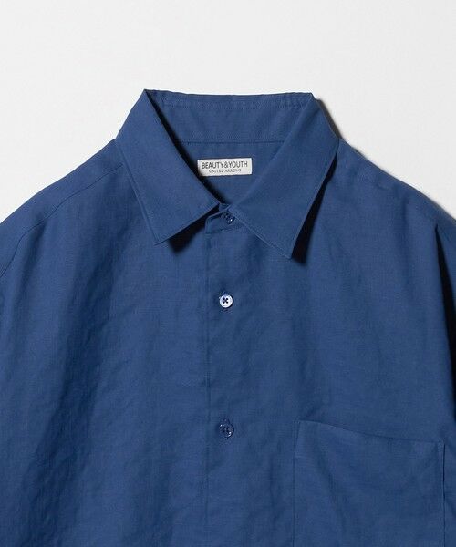 BEAUTY&YOUTH UNITED ARROWS / ビューティー&ユース ユナイテッドアローズ シャツ・ブラウス | ライト リネンタッチ キャンプカラー シャツ FORM型 | 詳細11
