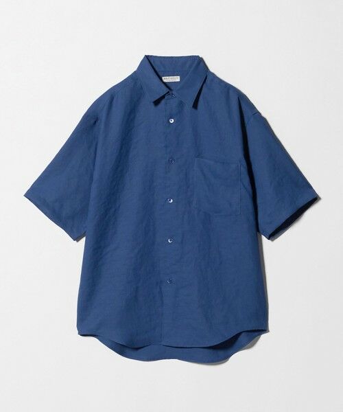 BEAUTY&YOUTH UNITED ARROWS / ビューティー&ユース ユナイテッドアローズ シャツ・ブラウス | ライト リネンタッチ キャンプカラー シャツ FORM型（COBALT）