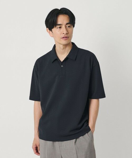 BEAUTY&YOUTH UNITED ARROWS / ビューティー&ユース ユナイテッドアローズ カットソー | ドライ スムース ジャージー ポロシャツ 吸水速乾（NAVY）
