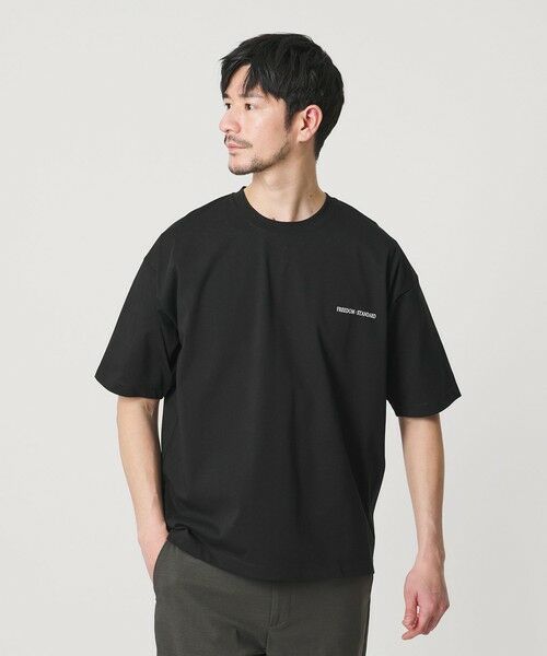 BEAUTY&YOUTH UNITED ARROWS / ビューティー&ユース ユナイテッドアローズ カットソー | 【WEB限定 WARDROBE SMART】リラックステーパード クール Tシャツ【抗菌防臭・接触冷感】（BLACK）