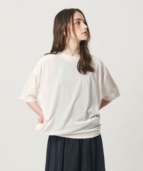 BEAUTY&YOUTH UNITED ARROWS / ビューティー&ユース ユナイテッドアローズ カットソー | 【WEB限定】シアー ベロア スウェット Tシャツ | 詳細2