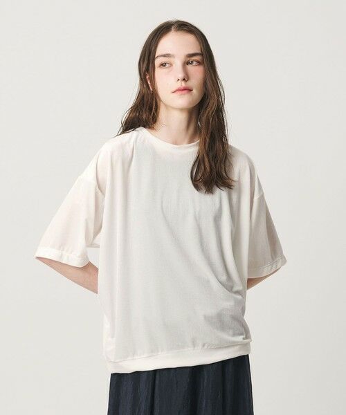 BEAUTY&YOUTH UNITED ARROWS / ビューティー&ユース ユナイテッドアローズ カットソー | 【WEB限定】シアー ベロア スウェット Tシャツ | 詳細5