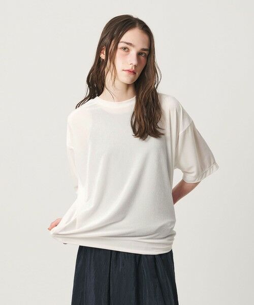 BEAUTY&YOUTH UNITED ARROWS / ビューティー&ユース ユナイテッドアローズ カットソー | 【WEB限定】シアー ベロア スウェット Tシャツ | 詳細3