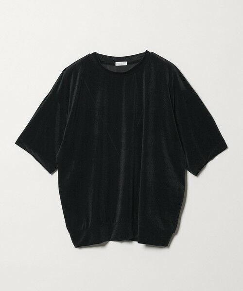 BEAUTY&YOUTH UNITED ARROWS / ビューティー&ユース ユナイテッドアローズ カットソー | 【WEB限定】シアー ベロア スウェット Tシャツ（BLACK）