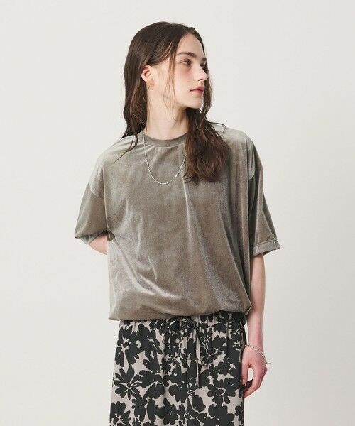 BEAUTY&YOUTH UNITED ARROWS / ビューティー&ユース ユナイテッドアローズ カットソー | 【WEB限定】シアー ベロア スウェット Tシャツ | 詳細22