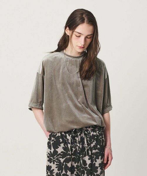 BEAUTY&YOUTH UNITED ARROWS / ビューティー&ユース ユナイテッドアローズ カットソー | 【WEB限定】シアー ベロア スウェット Tシャツ | 詳細16