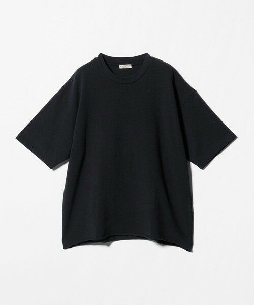 BEAUTY&YOUTH UNITED ARROWS / ビューティー&ユース ユナイテッドアローズ カットソー | ネップ コットン カットオフ クロップド Tシャツ（NAVY）