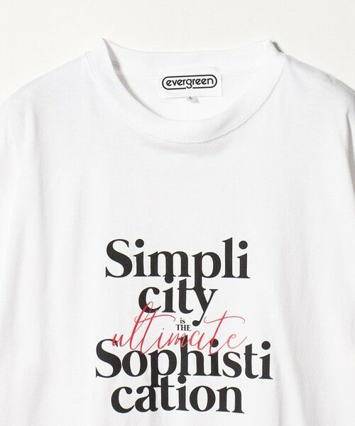 BEAUTY&YOUTH UNITED ARROWS / ビューティー&ユース ユナイテッドアローズ カットソー | <evergreen>SIMPLICITY プリント Tシャツ | 詳細2