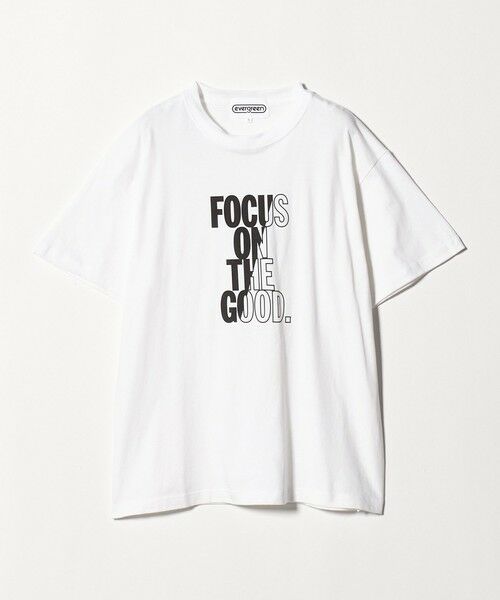 BEAUTY&YOUTH UNITED ARROWS / ビューティー&ユース ユナイテッドアローズ カットソー | <evergreen>FOCUS プリント Tシャツ(WHITE)