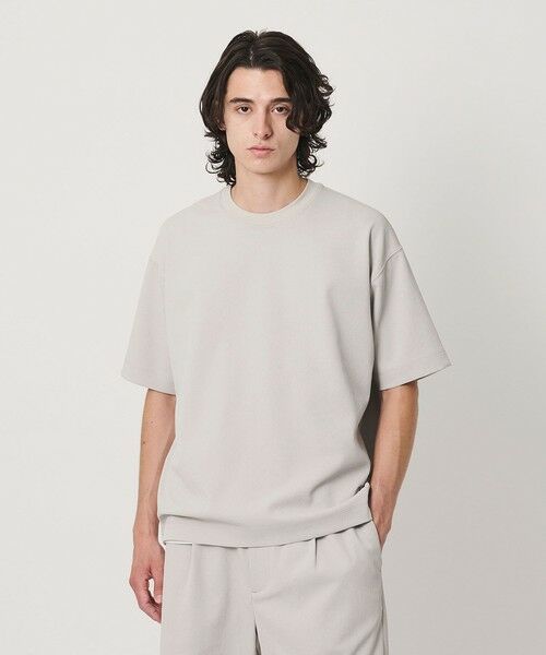BEAUTY&YOUTH UNITED ARROWS / ビューティー&ユース ユナイテッドアローズ カットソー | Air Dobby ワイドテーパード クルーネック Tシャツ ヨコストレッチ 吸水速乾 ウォッシャブル（LT.GRAY）