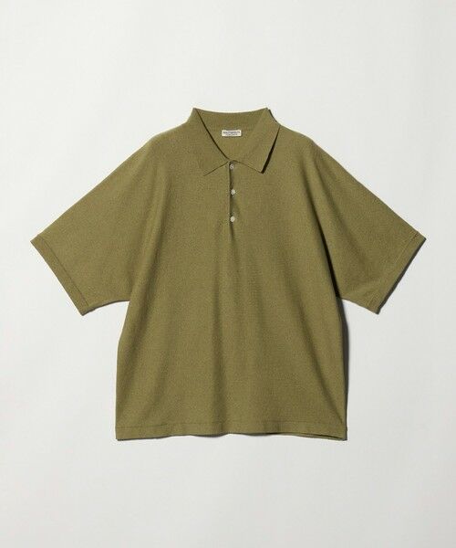 BEAUTY&YOUTH UNITED ARROWS / ビューティー&ユース ユナイテッドアローズ ニット・セーター | リネン ブリーズ ドルマン 3B ポロニット ウォッシャブル（OLIVE）