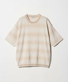 BEAUTY&YOUTH UNITED ARROWS / ビューティー&ユース ユナイテッドアローズ ニット・セーター | シアー オンブレ ボーダー クルーネック Tシャツ ウォッシャブル