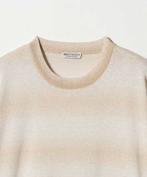 BEAUTY&YOUTH UNITED ARROWS / ビューティー&ユース ユナイテッドアローズ ニット・セーター | シアー オンブレ ボーダー クルーネック Tシャツ ウォッシャブル | 詳細8