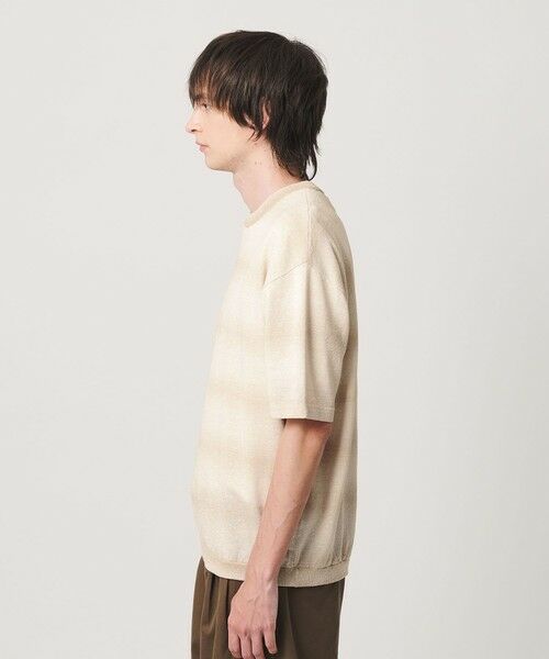BEAUTY&YOUTH UNITED ARROWS / ビューティー&ユース ユナイテッドアローズ ニット・セーター | シアー オンブレ ボーダー クルーネック Tシャツ ウォッシャブル | 詳細13