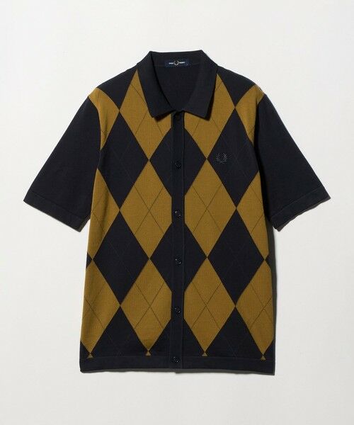 BEAUTY&YOUTH UNITED ARROWS / ビューティー&ユース ユナイテッドアローズ ニット・セーター | ＜FRED PERRY＞アーガイル ニット シャツ（NAVY）