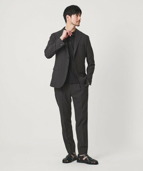 BEAUTY&YOUTH UNITED ARROWS / ビューティー&ユース ユナイテッドアローズ セットアップ | 【WEB限定 WARDROBE SMART】ライト シアサッカー セットアップ/ジャケット＆イージーパンツ（DK.GRAY）