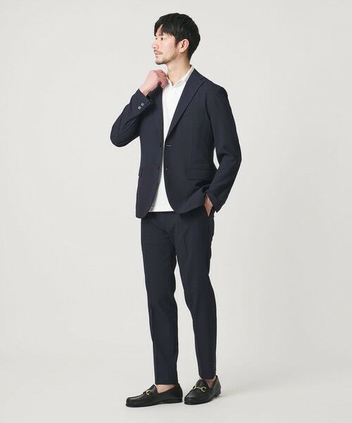 BEAUTY&YOUTH UNITED ARROWS / ビューティー&ユース ユナイテッドアローズ セットアップ | 【WEB限定 WARDROBE SMART】ライト シアサッカー セットアップ/ジャケット＆イージーパンツ（NAVY）