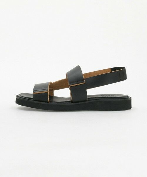 BEAUTY&YOUTH UNITED ARROWS / ビューティー&ユース ユナイテッドアローズ サンダル | フレンチ F-ストラップ サンダル（BLACK）