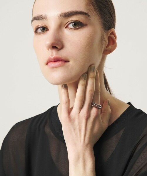 BEAUTY&YOUTH UNITED ARROWS / ビューティー&ユース ユナイテッドアローズ リング | <eoa>ストーン ダブル リング | 詳細1
