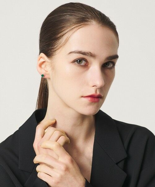 BEAUTY&YOUTH UNITED ARROWS / ビューティー&ユース ユナイテッドアローズ ピアス・イヤリング | ＜eoa＞ストーン マラカイト スタッズ ピアス 片耳用 | 詳細1